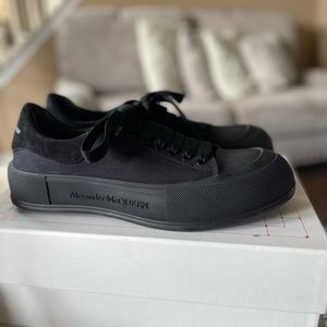 Alexander McQueen 
Men's Tonal Canvas Low-top S